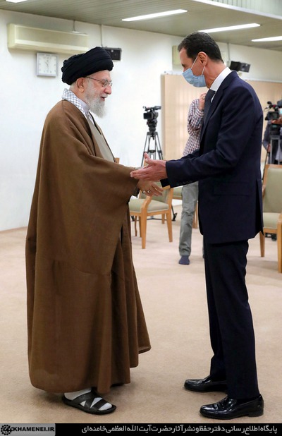 دیدار بشار اسد با مقام معظم رهبری (عکس)