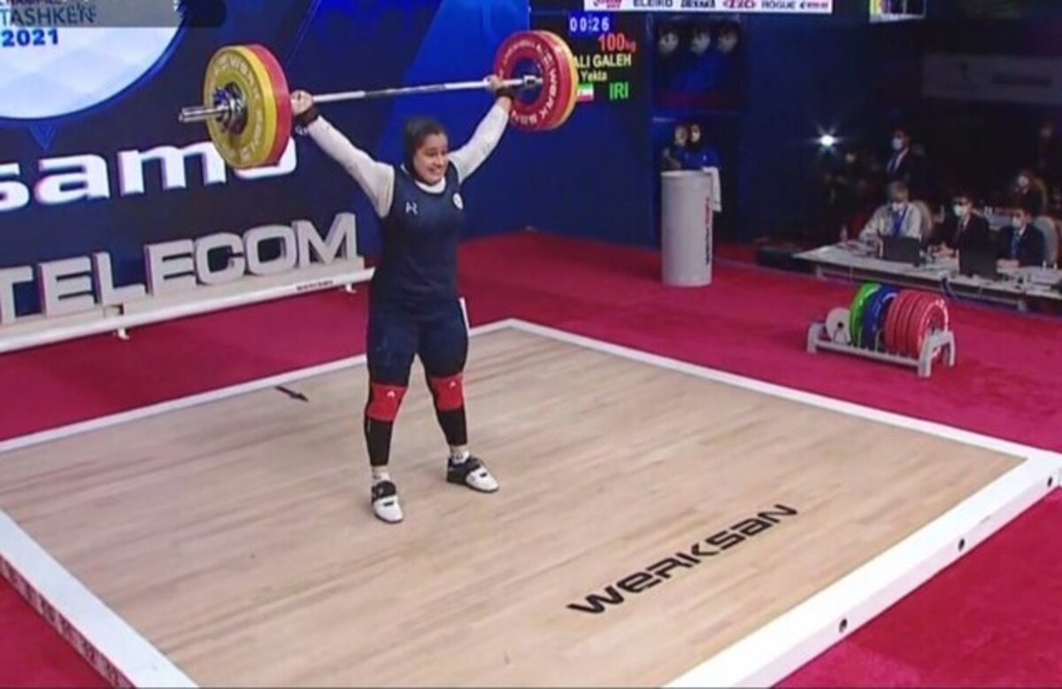 مدال نقره جهان برای دختر وزنه‌بردار ایران در حرکت یک ضرب