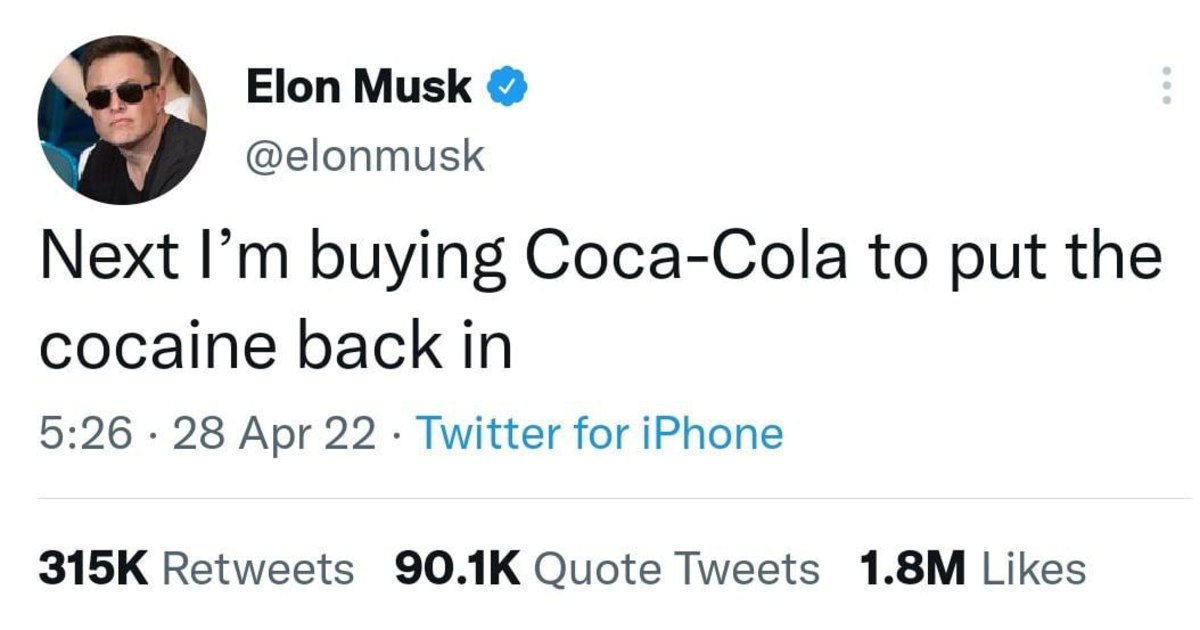 توییت عجیب ایلان ماسک درباره خرید کوکاکولا