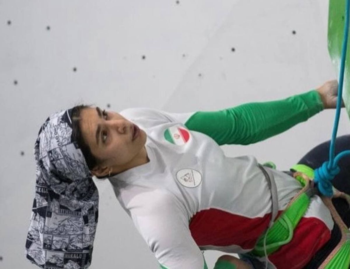 ببینید| هنرنمایی بانوی قهرمان سنگ نوردی ایران