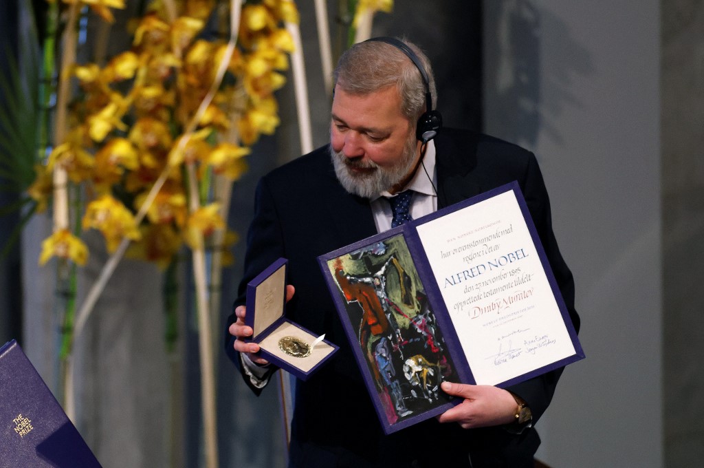 حراج جایزه صلح نوبل روزنامه نگار روس به نفع کودکان آواره اوکراین