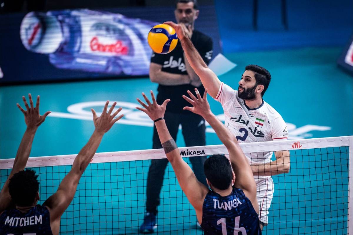 پیروزی شیرین والیبال ایران مقابل آمریکا