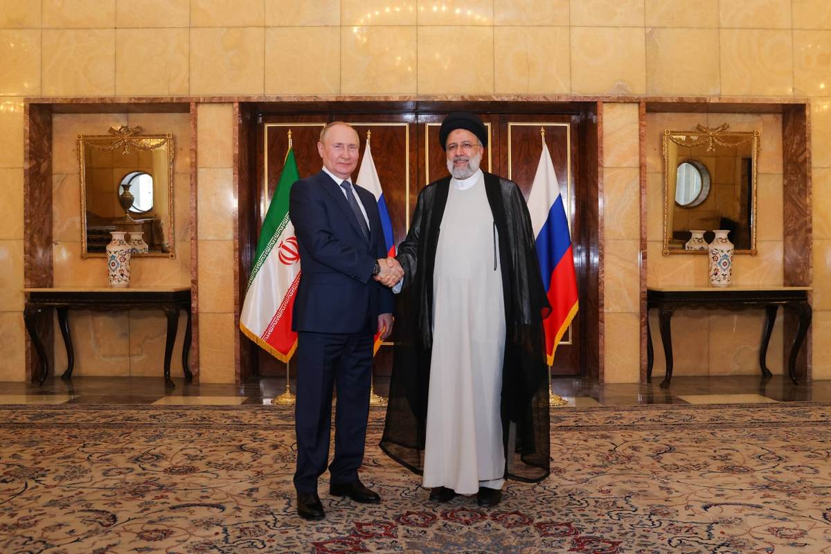 دیدار پوتین با رئیسی در تهران (عکس)
