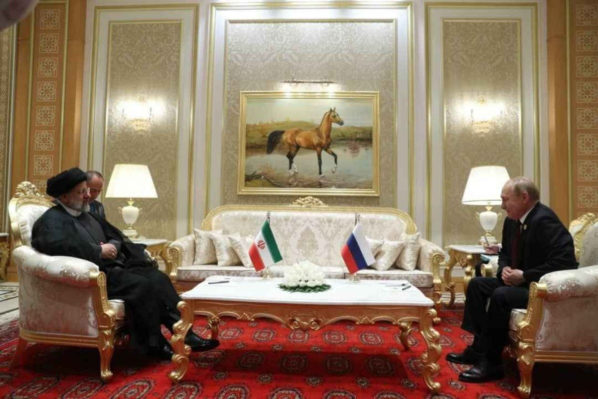 دیدار رئیسی و پوتین در ترکمنستان (عکس)