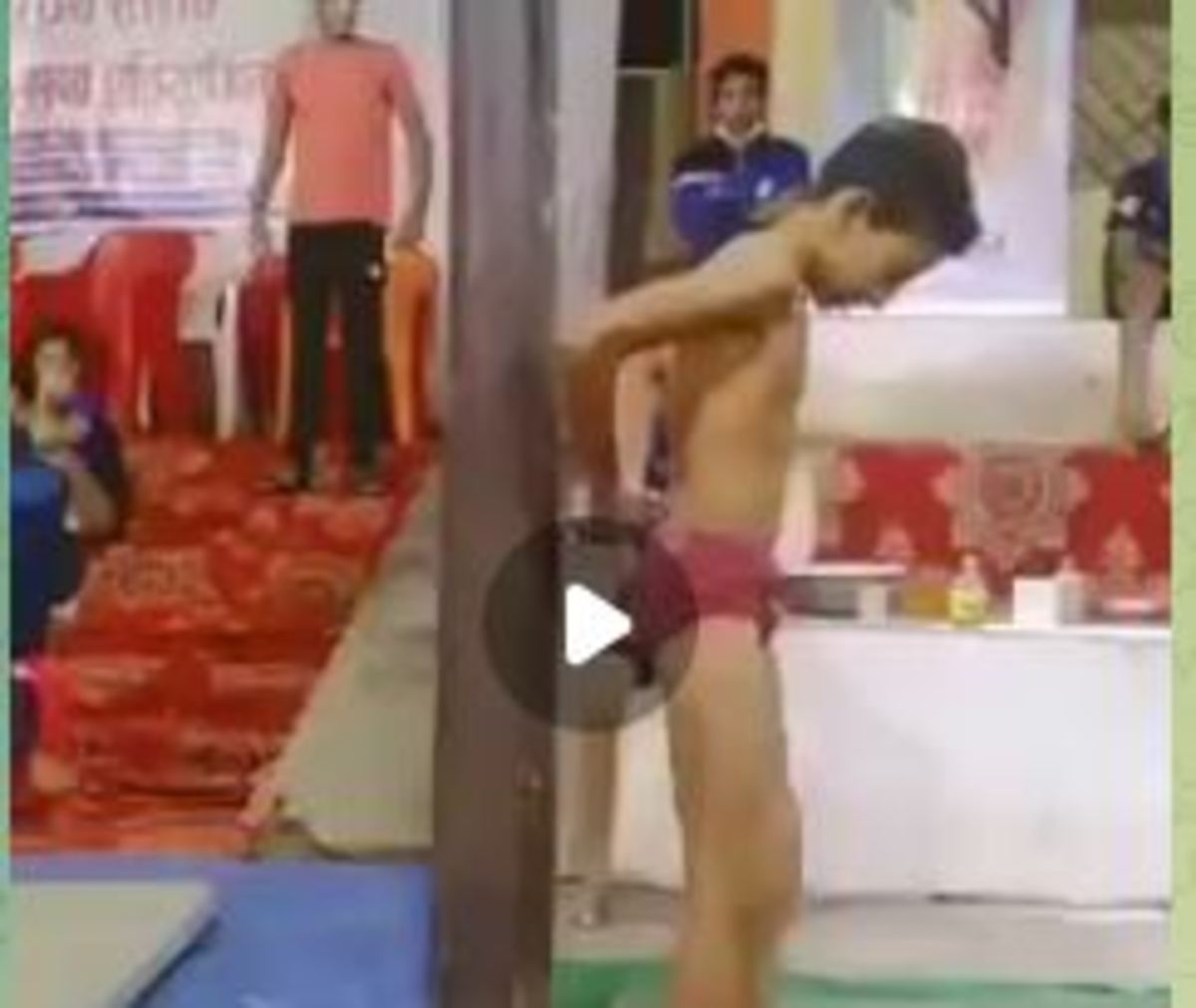 ببینید| ورزشی سنتی و عجیب در هند شبیه به ژیمناستیک