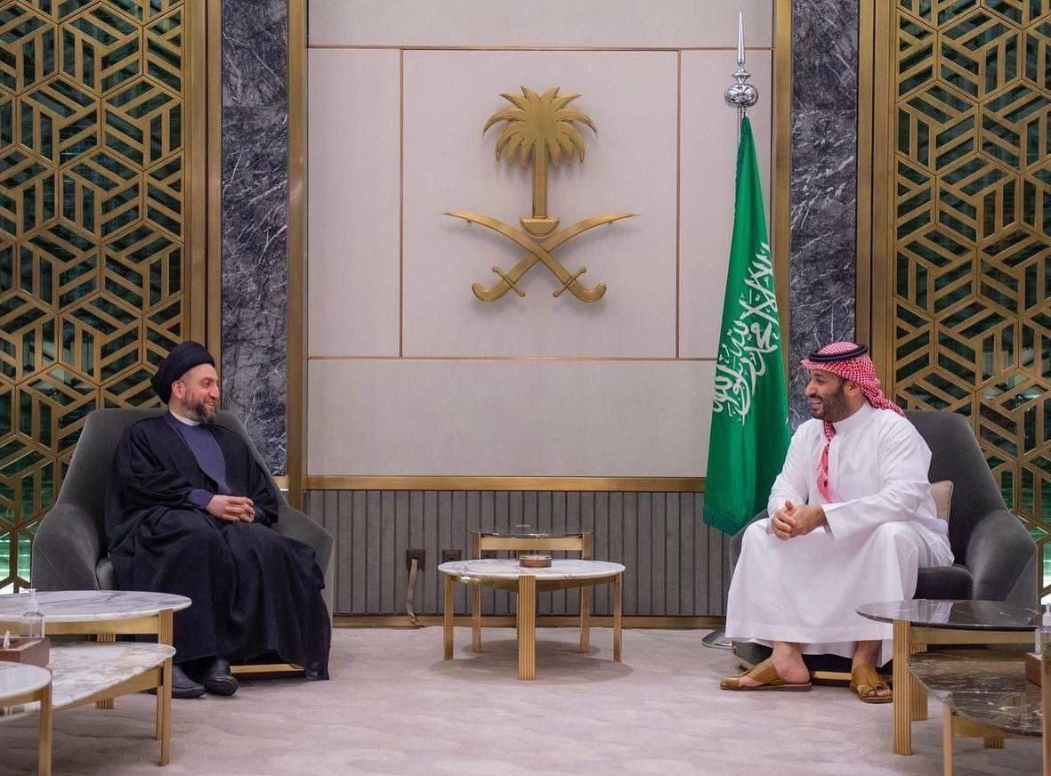 دیدار حکیم با محمد بن سلمان / گفتگو درباره میانجیگری عراق میان ایران و سعودی