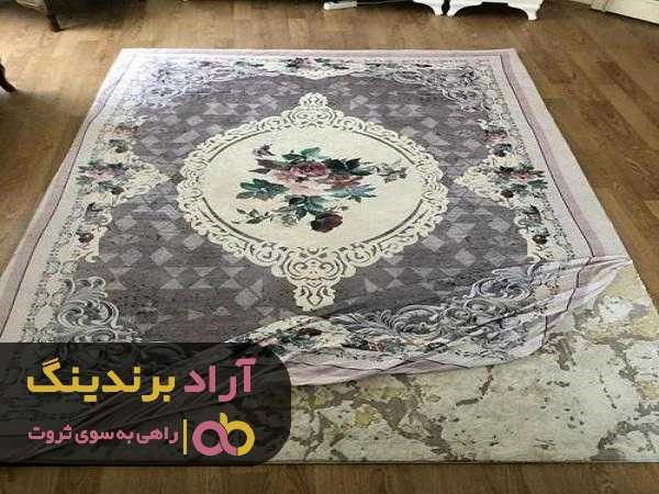 خرید اینترنتی روفرشی کشدار طرح سنتی سرمه ای