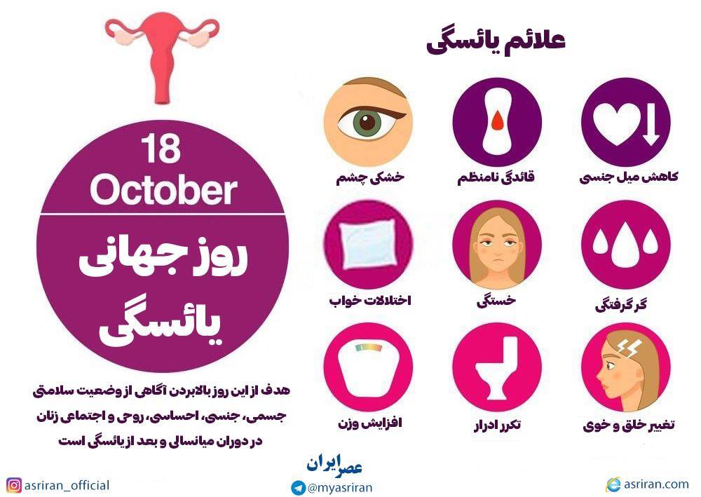 علائم یائسگی (اینفوگرافیک)
