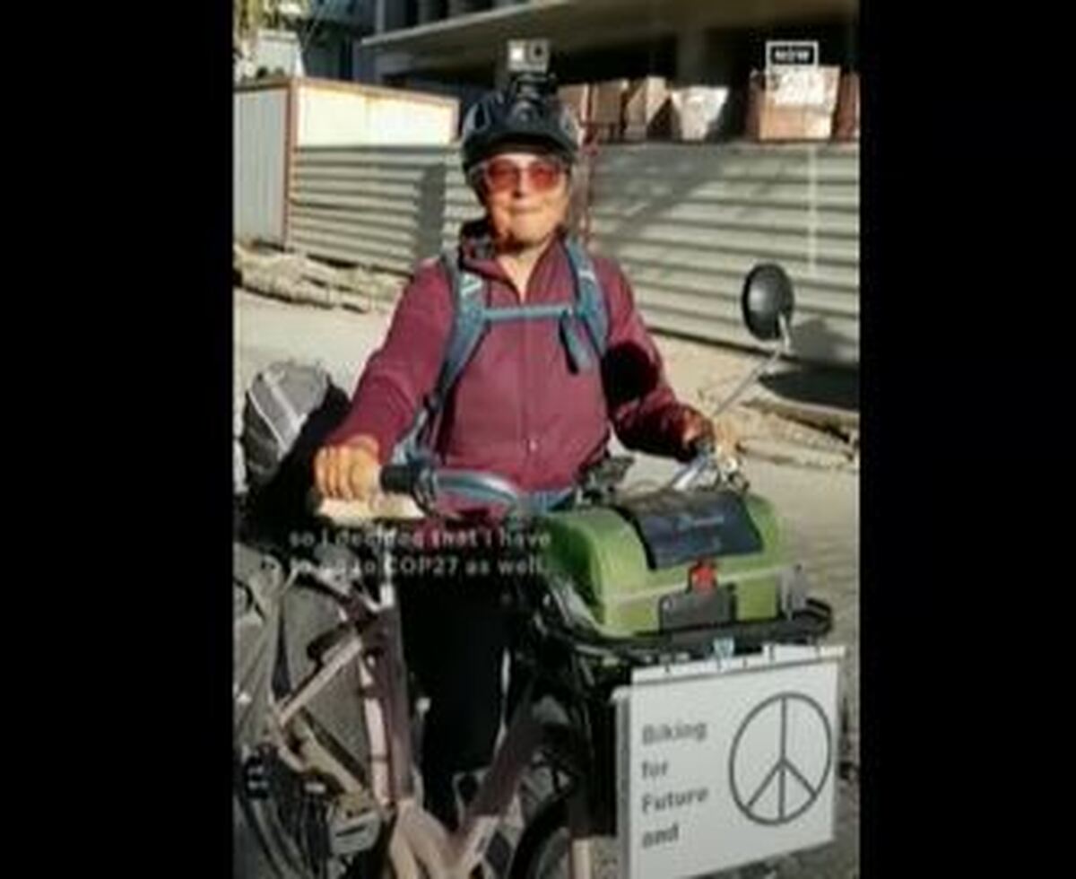 ببینید | دوچرخه‌سواری ۸ هزار کیلومتری زن ۷۲ ساله از سوئد تا مصر
