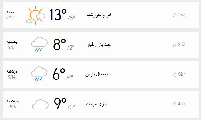 تهران سرد می شود