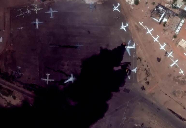 تصاویر ماهواره ای از خرابی جنگ در سودان (+عکس)