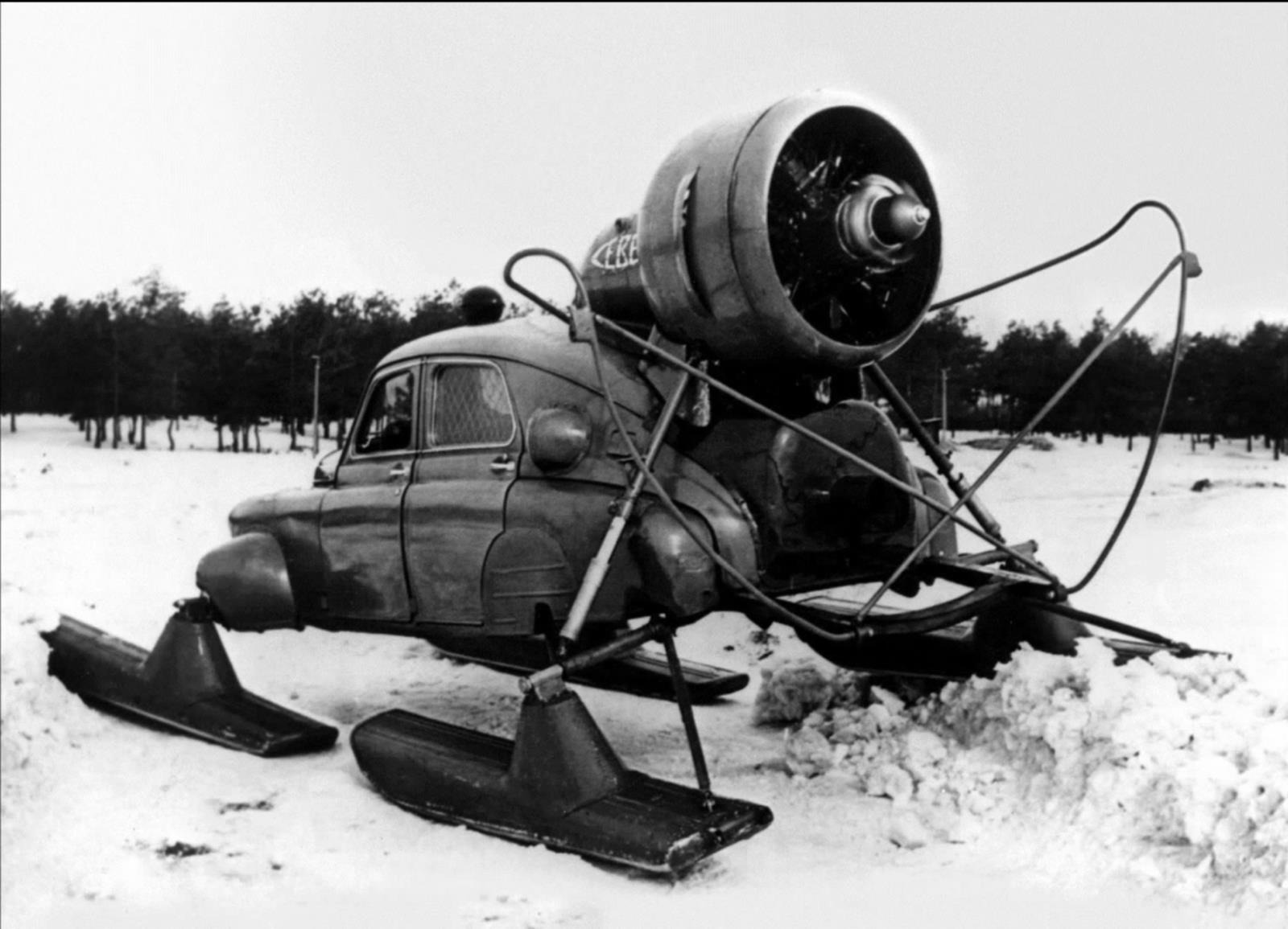خودروی ترکیبی با موتور هواپیما؛ 65 سال پیش در شوروی! (عکس)