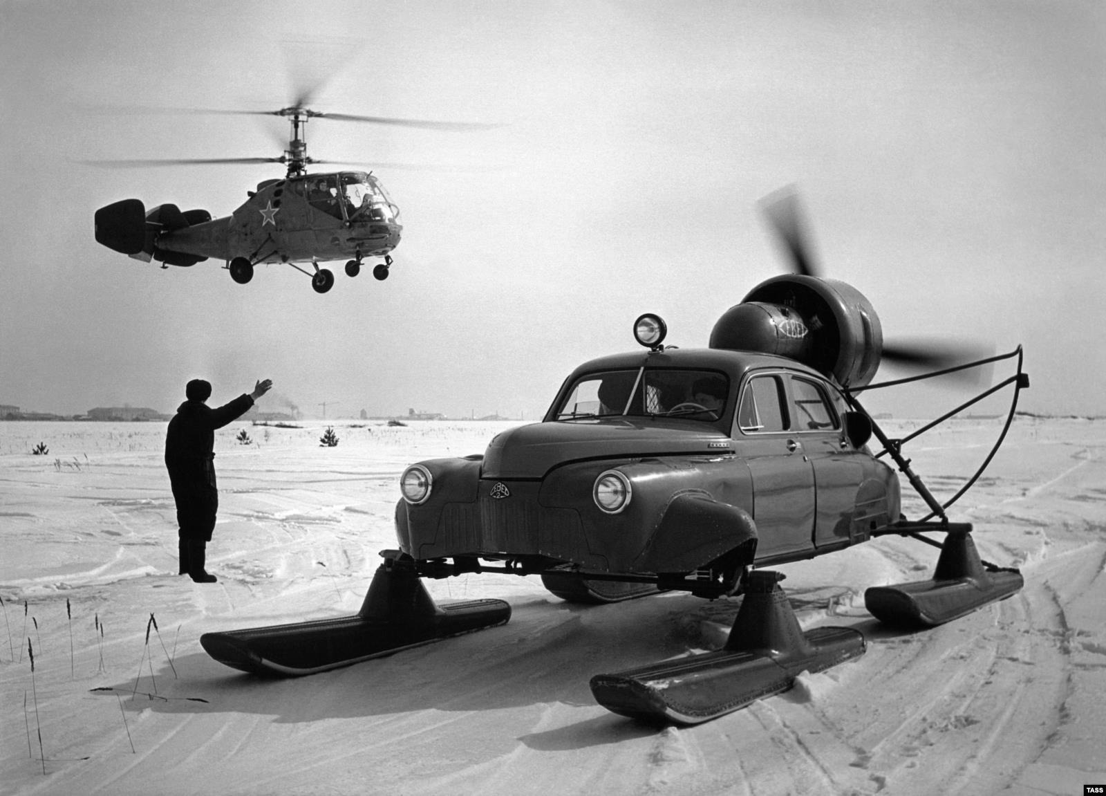 خودروی ترکیبی با موتور هواپیما؛ 65 سال پیش در شوروی! (عکس)