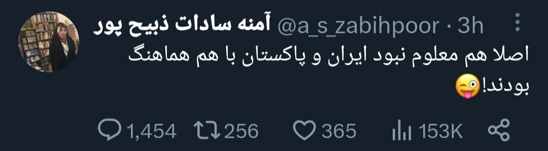 توئیت آمنه سادات ذبیح پور