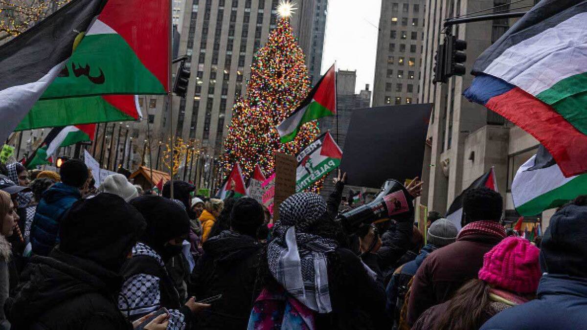 تداوم تظاهرات حامیان فلسطین در آمریکا (+عکس)