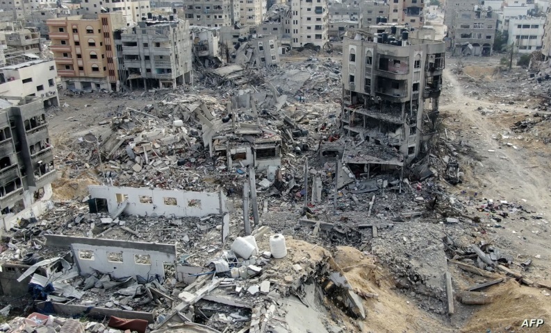تخریب منطقه غزه در بمباران اسرائیل