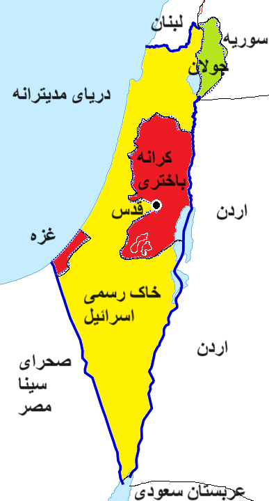 نقشه اسرائیل و فلسطین