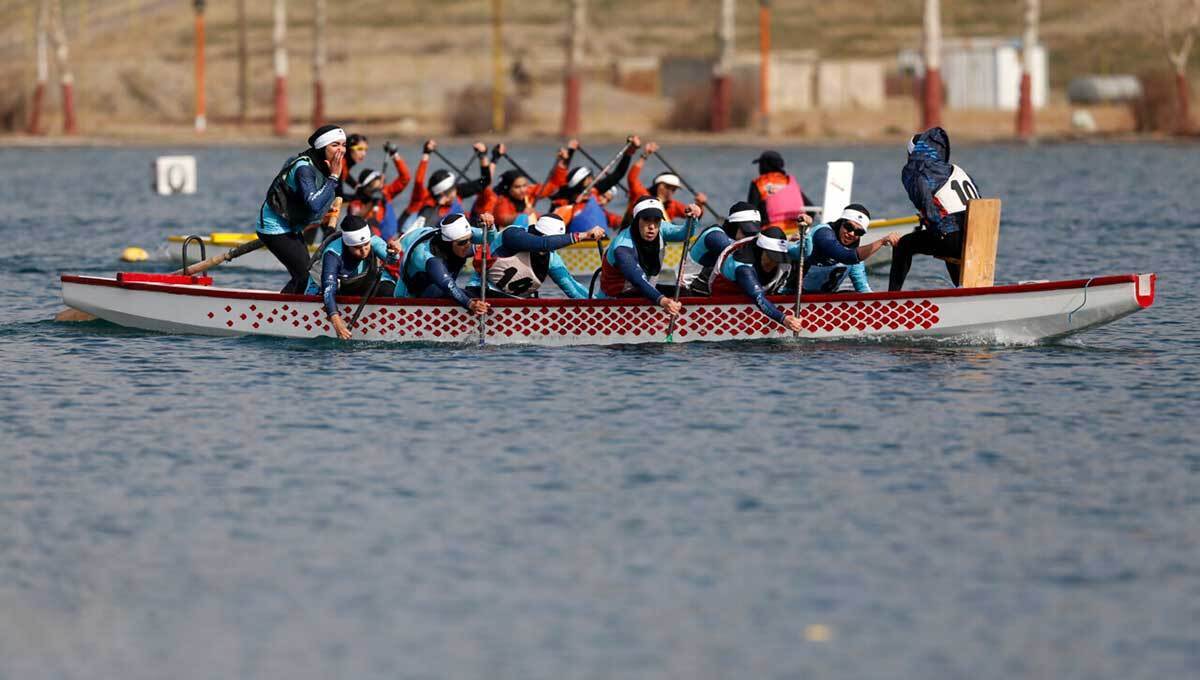لیگ برتر «دراگون بوت» زنان در دریاچه مجموعه ورزشی آزادی (عکس)