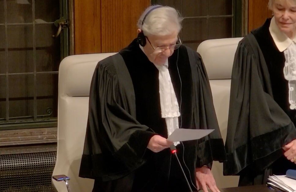 تنها قاضی دادگاه لاهه که به نفع اسراییل داد