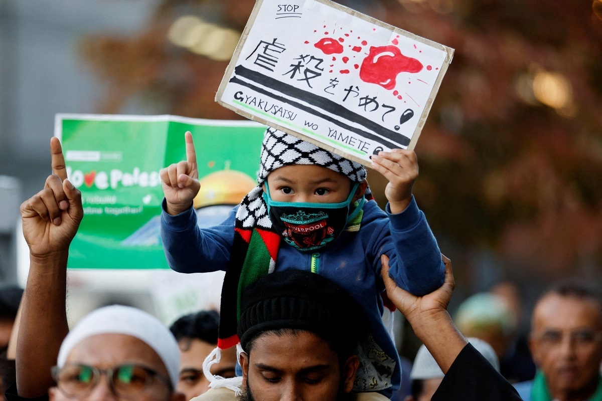تظاهرات حمایت از غزه در ژاپن (فیلم)