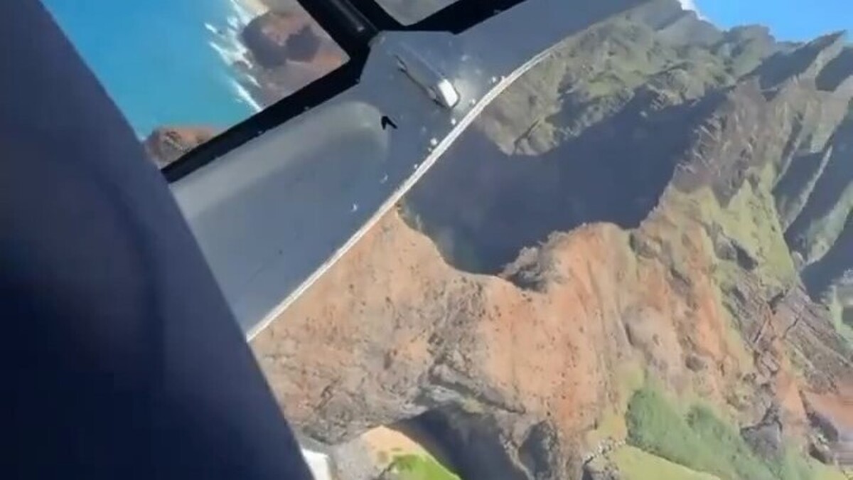 لحظه سقوط هلی‌کوپتر از منظر کابین خلبان (فیلم)