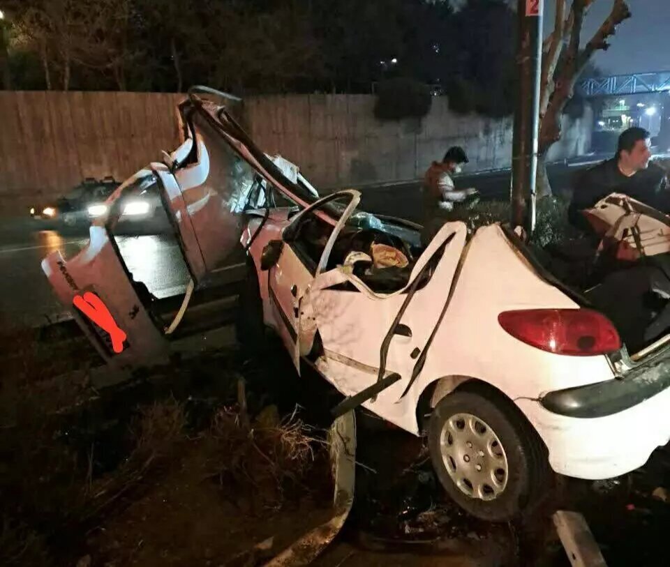 ۲ کشته در تصادف ۲ پژو در تهران