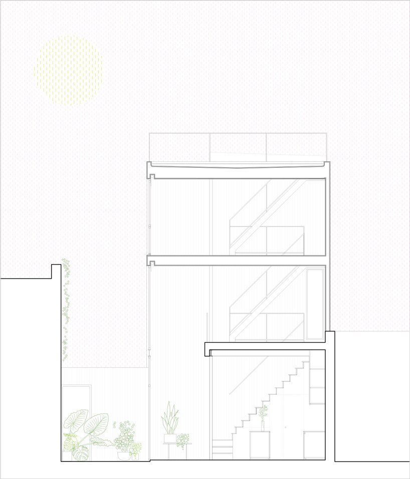 بازسازی یک میکرو خانه عمودی با حیاطی پر از گیاه در بوئنوس آیرس