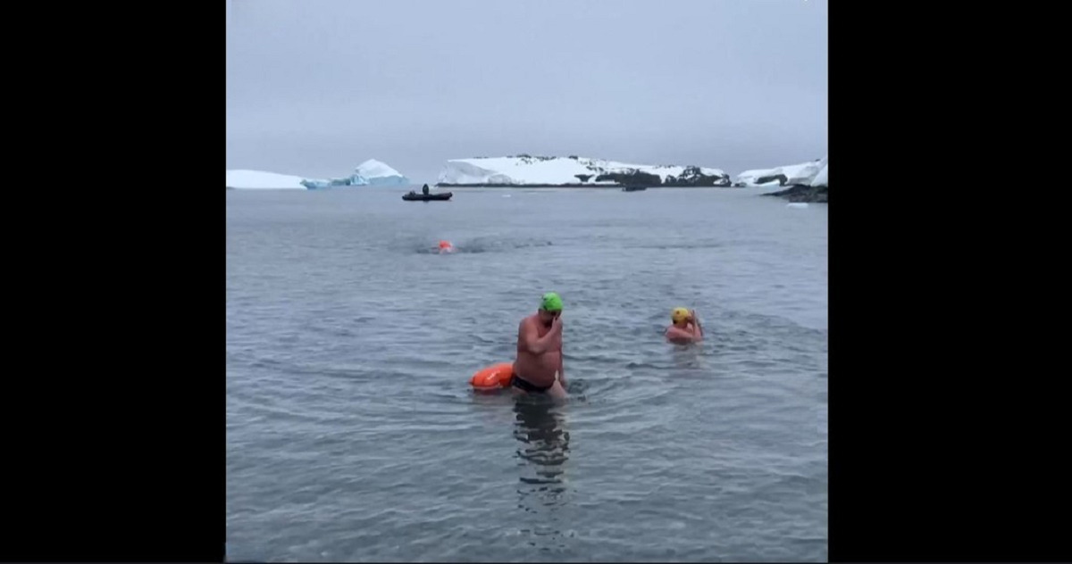 چالش دیوانه وار شنا در قطب جنوب (فیلم)