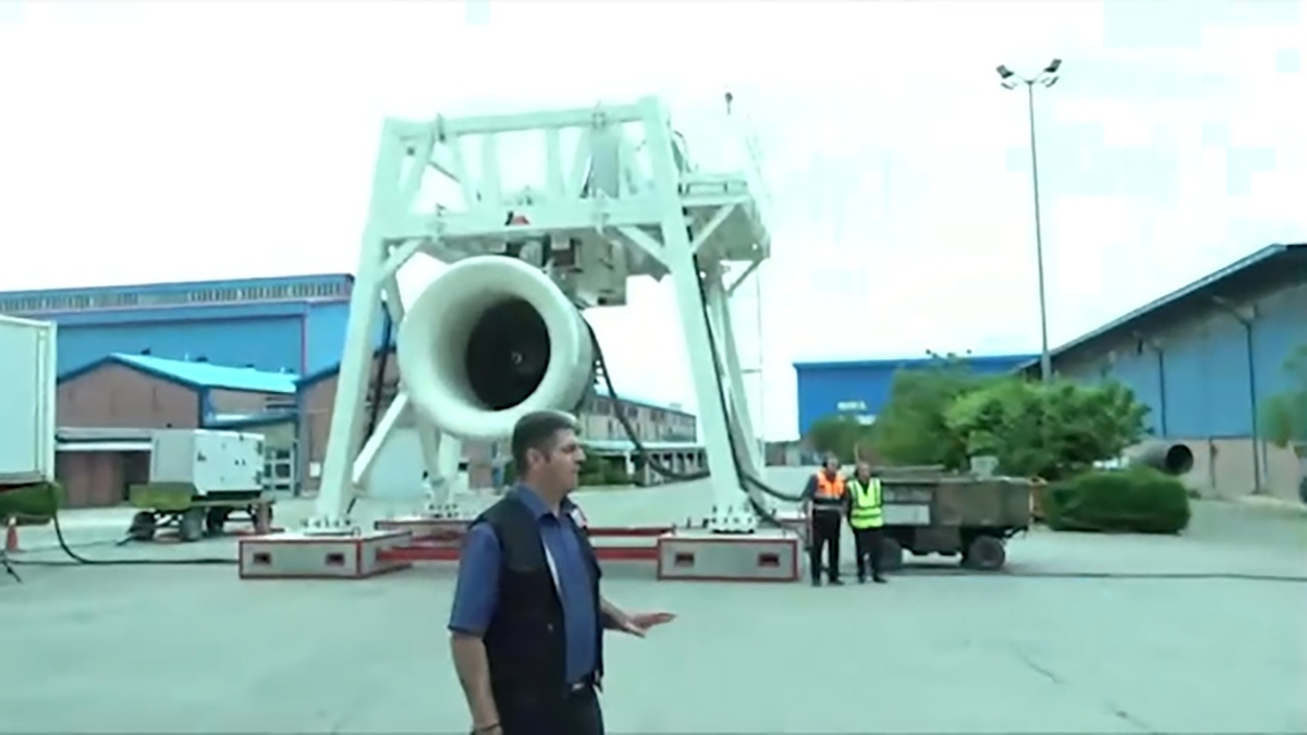 فیلمی از تست موتور هواپیما ساخت ایران در شرکت مپنا