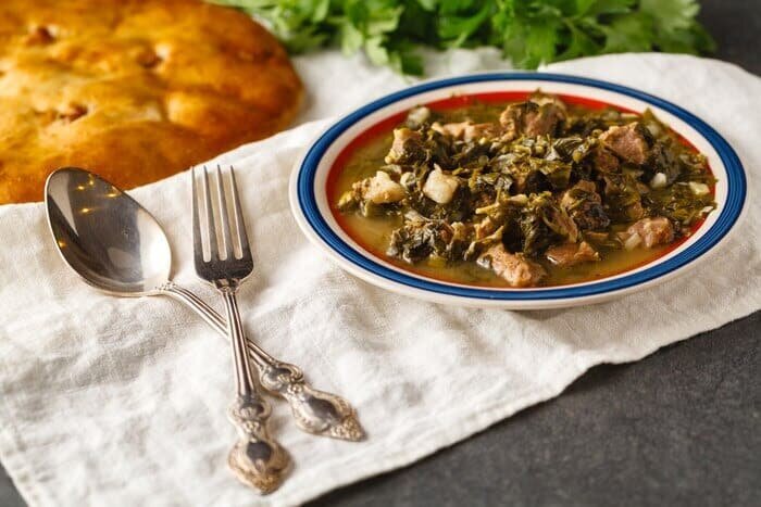 خورش گوجه سبز با گوشت خورش گوجه سبز با گوشت