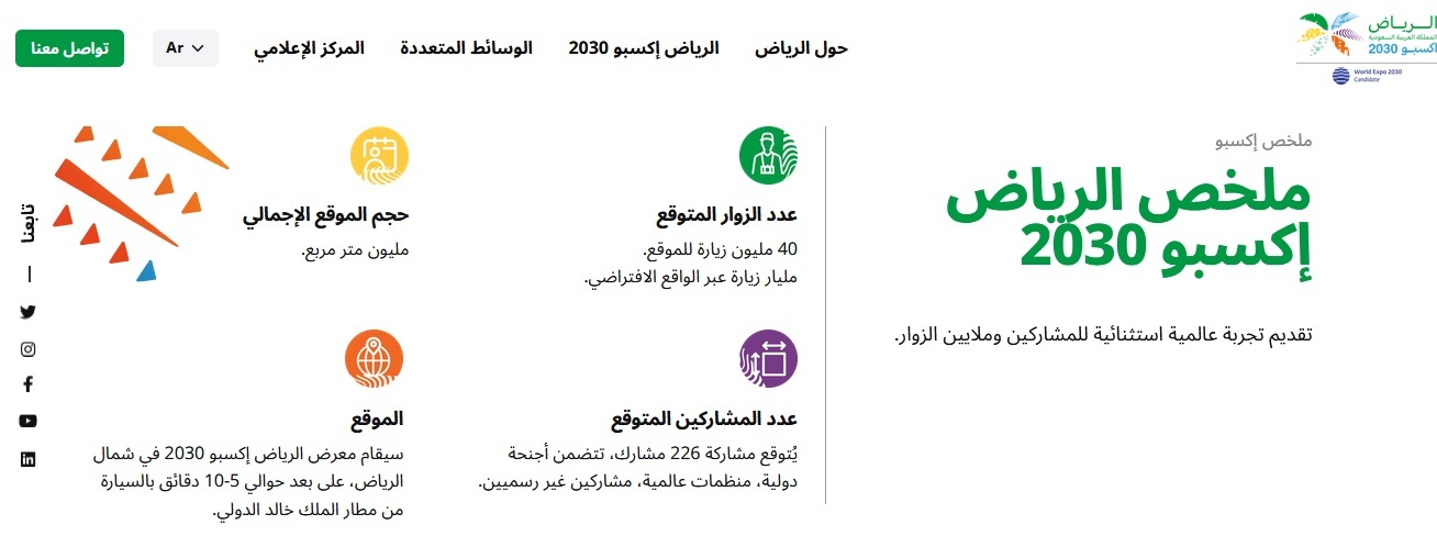 عربستان سعودی به دنبال میزبانی اکسپو 2030 / بودجه 7 میلیارد دلاری