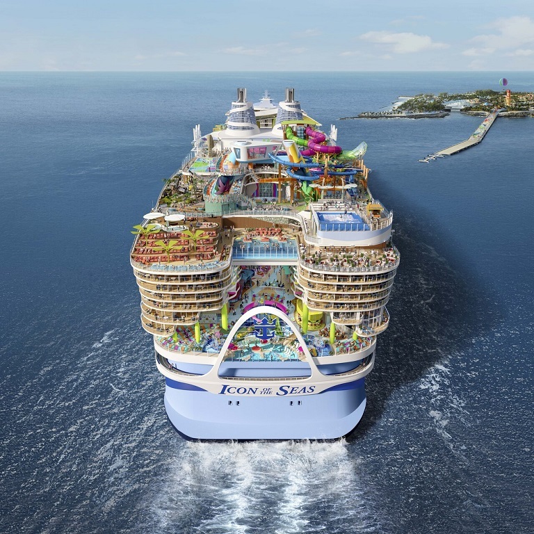 بزرگترین کشتی تفریحی جهان در دریای کارائیب (عکس)