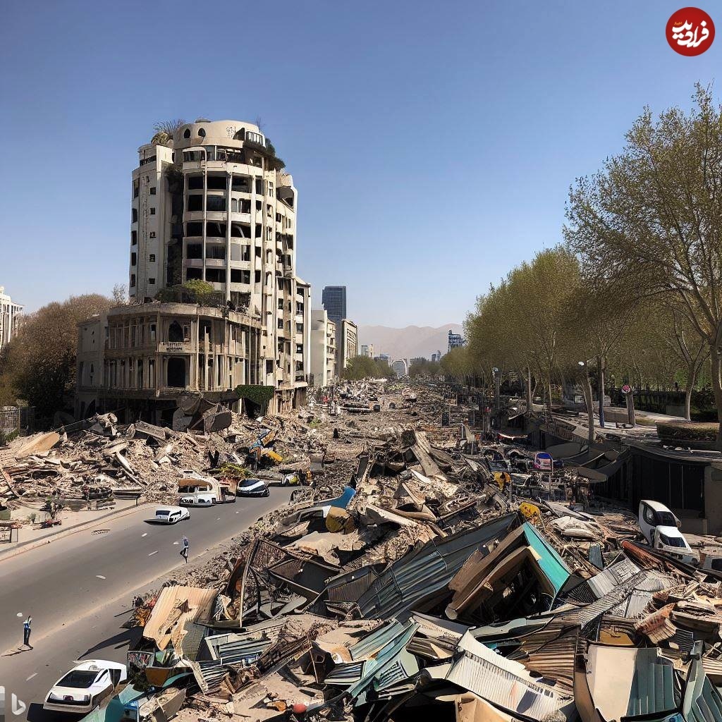 یک روز بعد از زلزله 7 ریشتری تهران از نگاه هوش مصنوعی