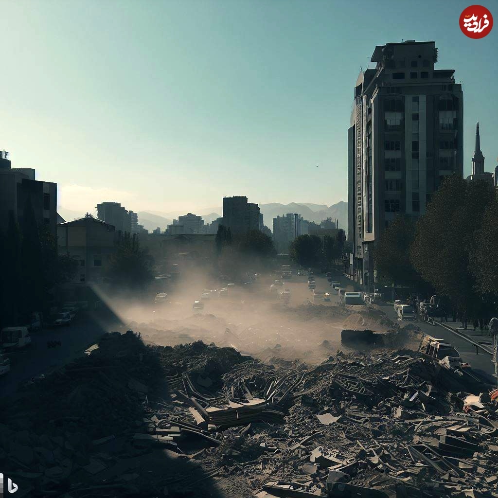 یک روز بعد از زلزله 7 ریشتری تهران از نگاه هوش مصنوعی