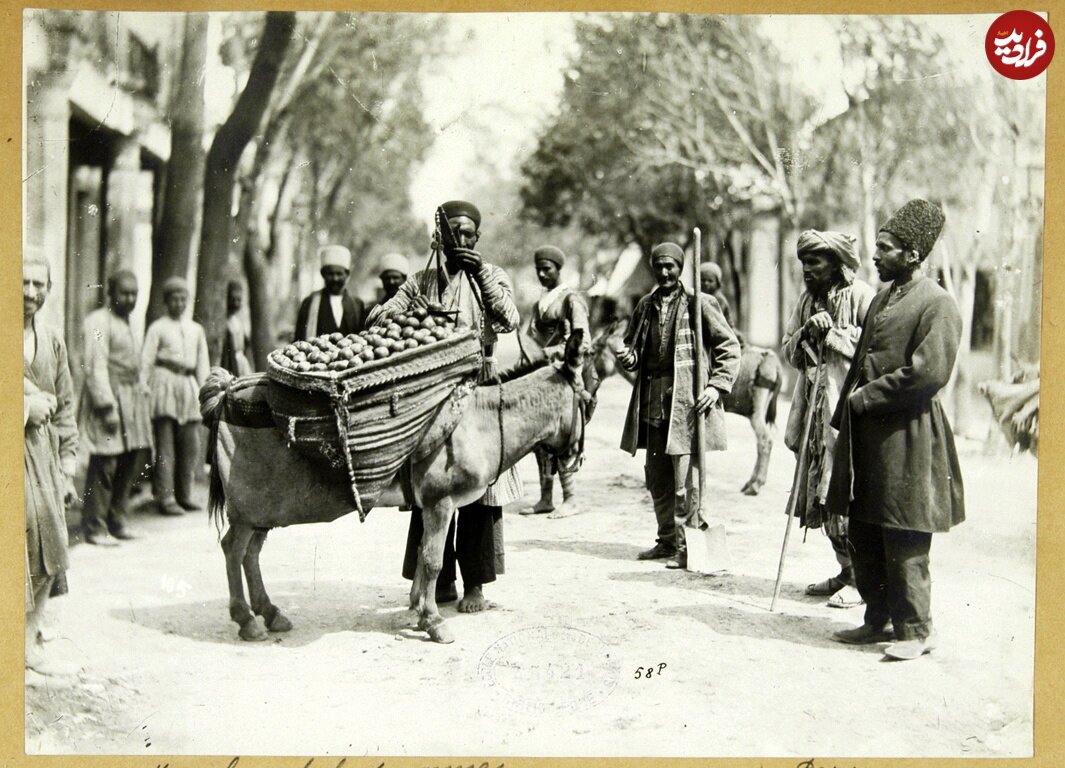 عکسی از بازار تهران در زمان قاجار