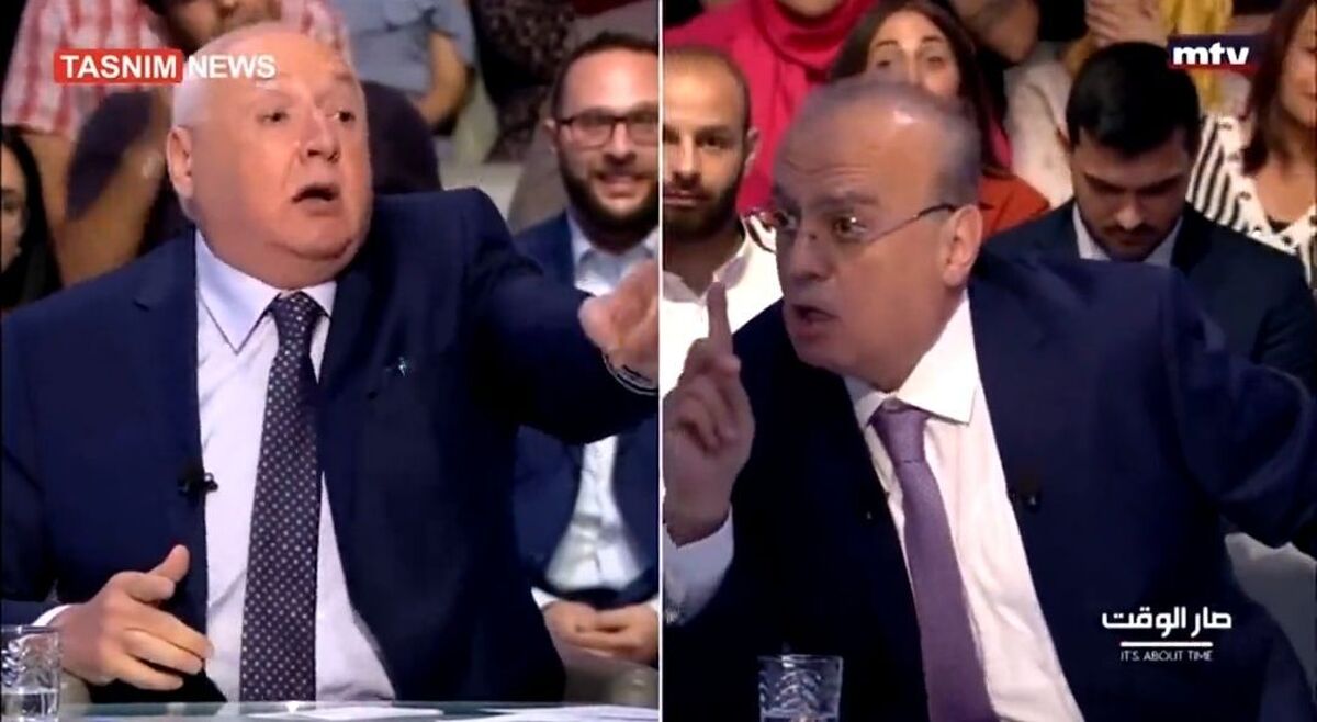 درگیری شدید در یک مناظره تلویزیونی در لبنان (فیلم)
