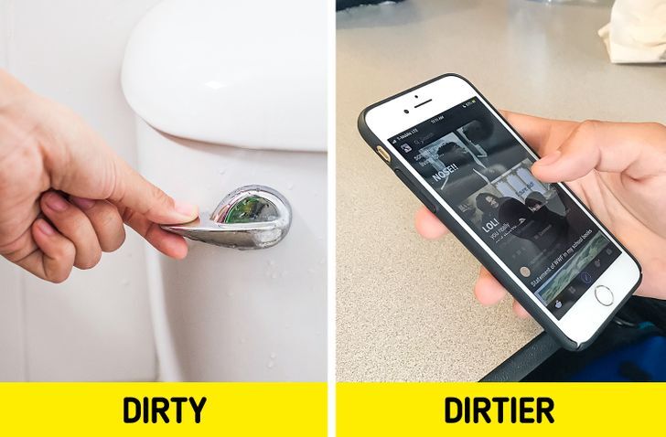 گوشی های موبایل از کاسه توالت آلوده ترند