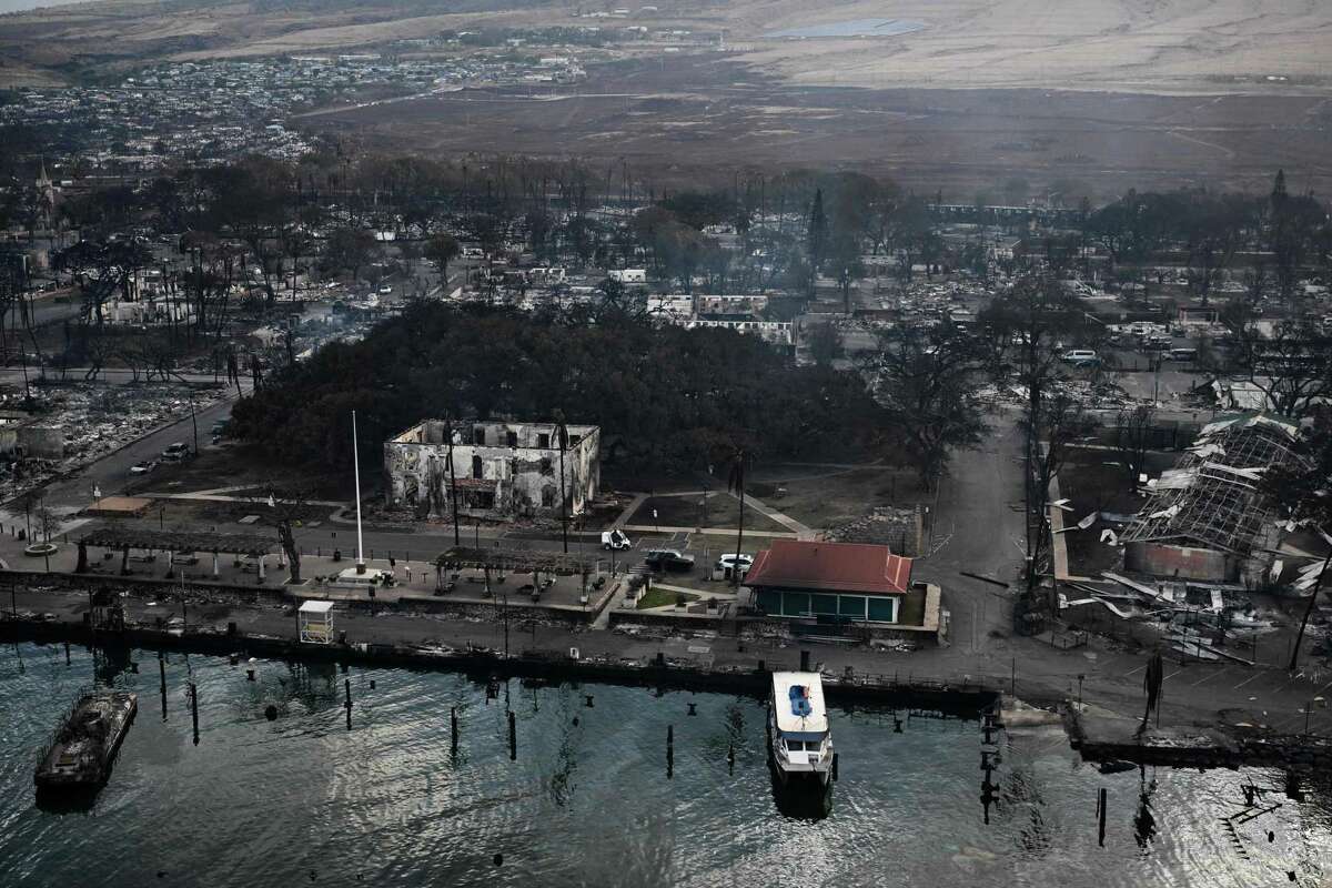تصاویر هوایی شوک آور از شهر سوخته در هاوایی