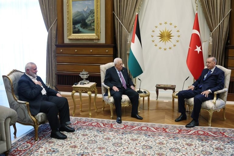 دیدار اردوغان با محمود عباس و رهبر حماس