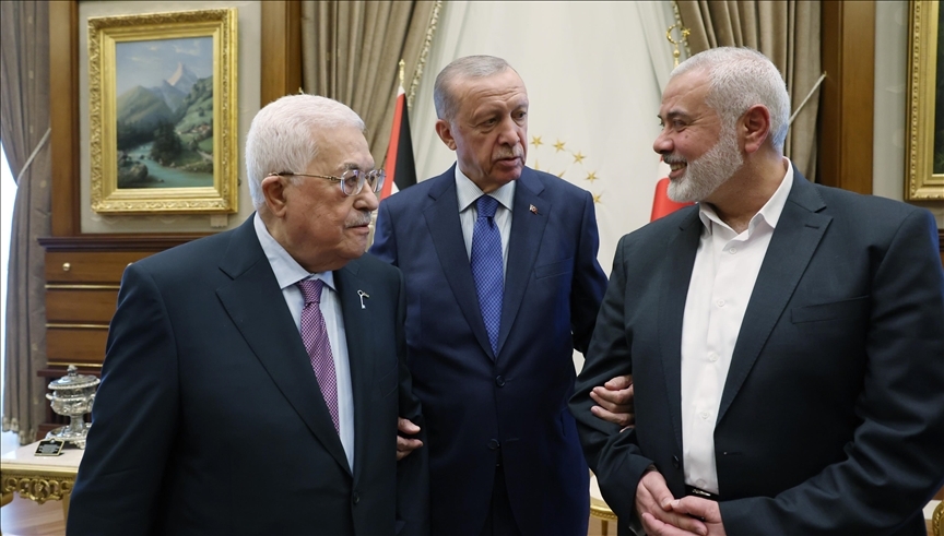 دیدار اردوغان با محمود عباس و رهبر حماس