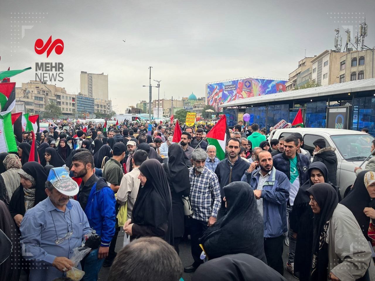 مردم تهران و حمایت از مردم فلسطین + عکس