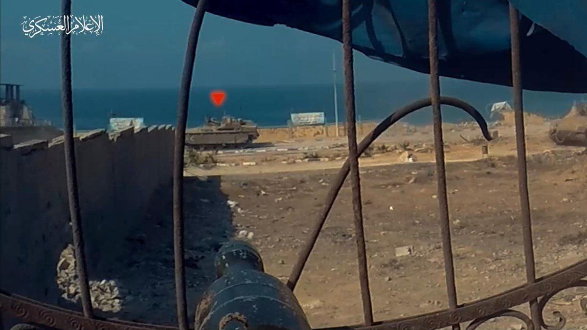 فیلم منتشره شده از سوی حماس که نشان می دهد اسرائیل به ساحل غزه رسیده است
