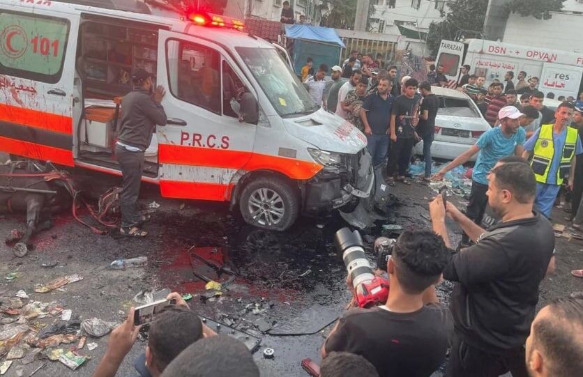 حمله اسرائیل به کارون آمبولانس ها در غزه