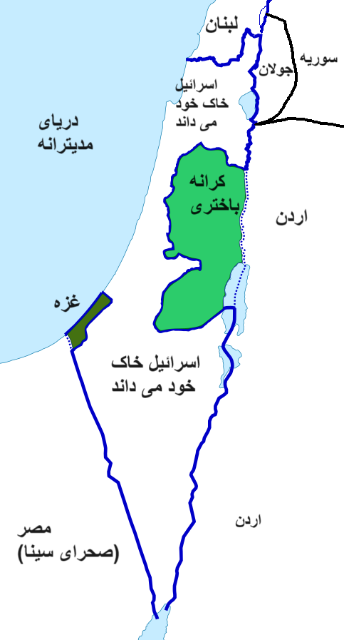 نقشه فلسطین و اسرائیل