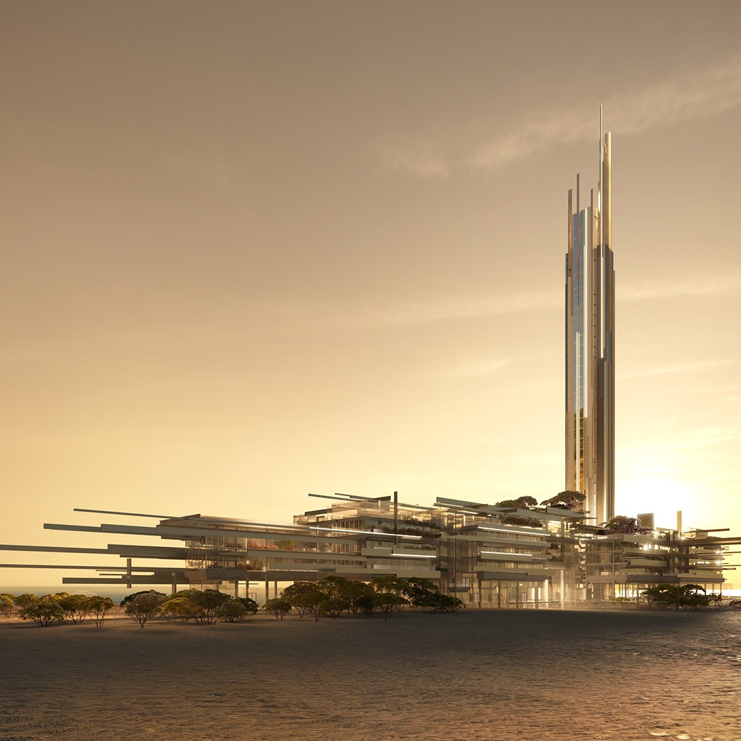 اپیکون؛ جدیدترین مقصد گردشگری نیوم با دو برج آینده نگر در بیابان ساحلی عربستان
