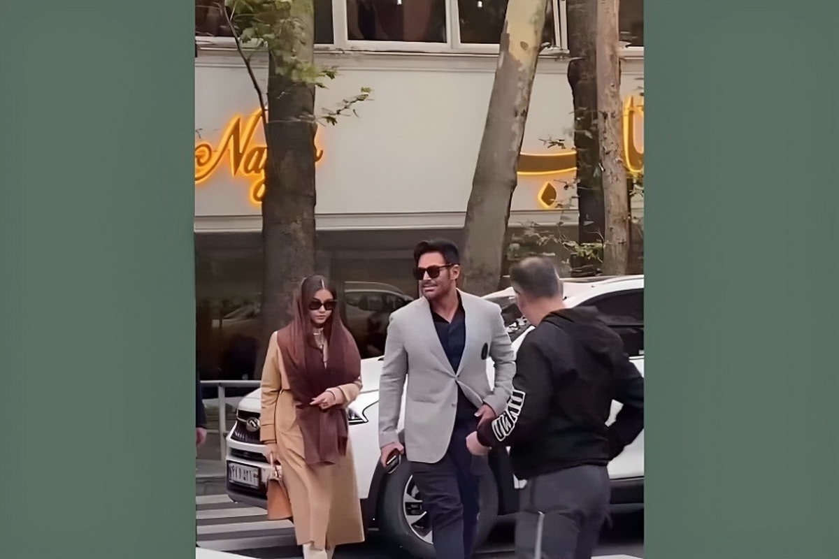 محمدرضا گلزار و همسر باحجابش در خیابان (فیلم)