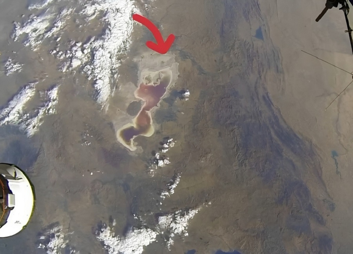 جدیدترین تصاویر دریاچه ارومیه را از یک ایستگاه فضایی (فیلم)