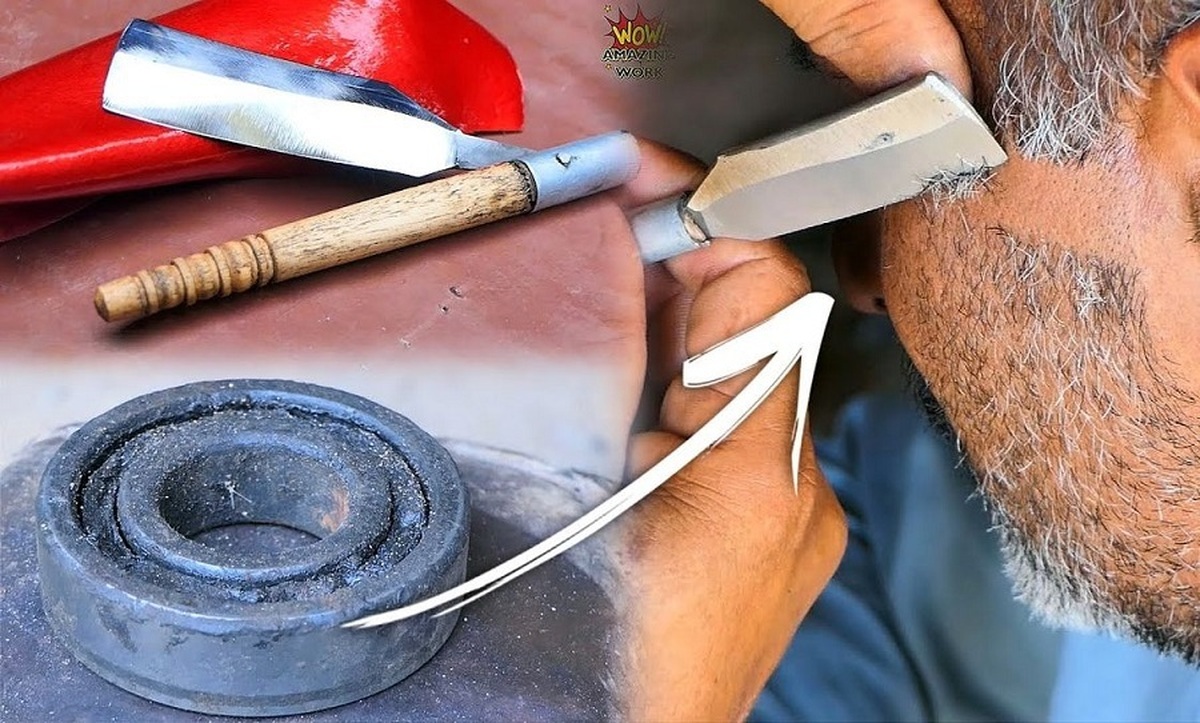 مهارت آهنگر مشهور پاکستانی در تبدیل بلبرینگ به تیغ اصلاح (فیلم)