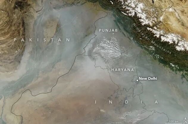 آلودگی وحشتناک هوا از نگاه ماهواره‌ ناسا (عکس)