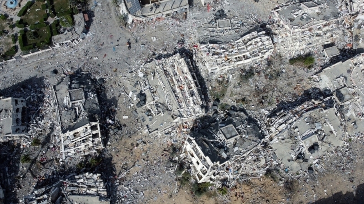 تصاویر هوایی از غزه ؛ قبل و بعد از جنگ/  غزه شبیه سطح ماه شده است (فیلم)